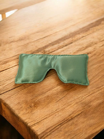 Eye pillow  crafted with satin fabric - Green